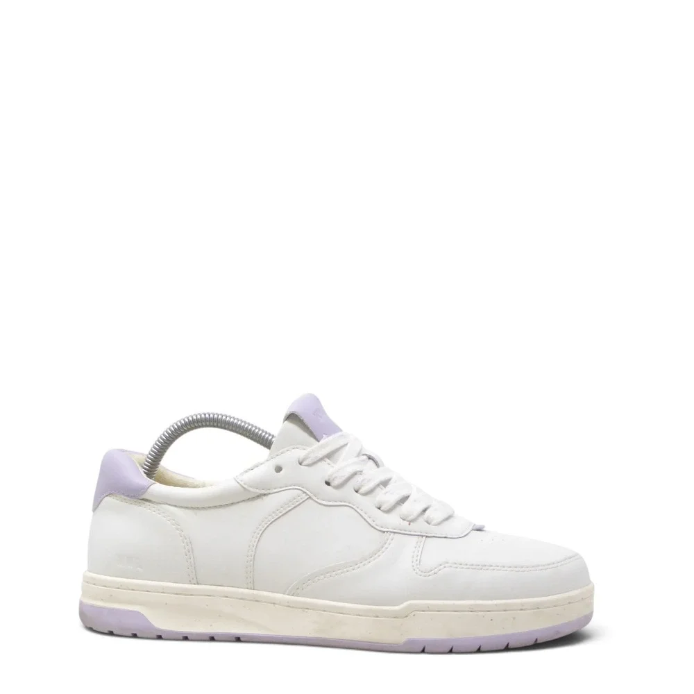 Madewell Women Court Sneakers White Lavender Purple MWL Court Sneaker 10M